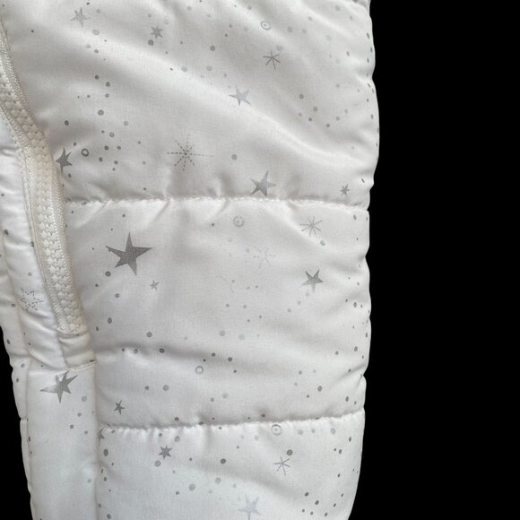 Oshkosh B'gosh Baby One-Piece Snowsuit White Silver Quilted Star Snow-12mos - Picture 8 of 12